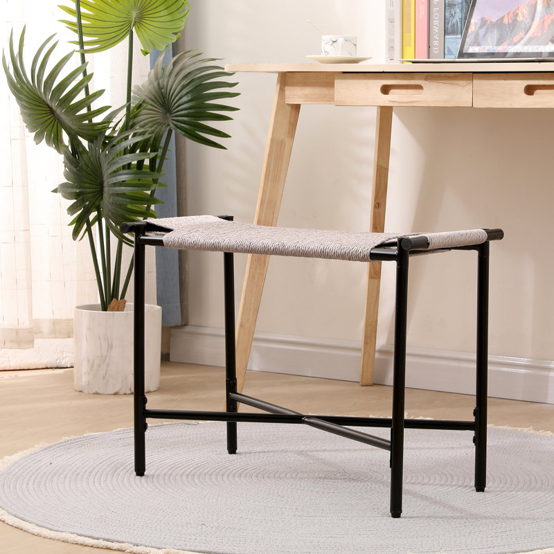 Repose-pieds gris, élégant et délicat tissé à la main, idéal pour les canapés, beauté artisanale, Grey