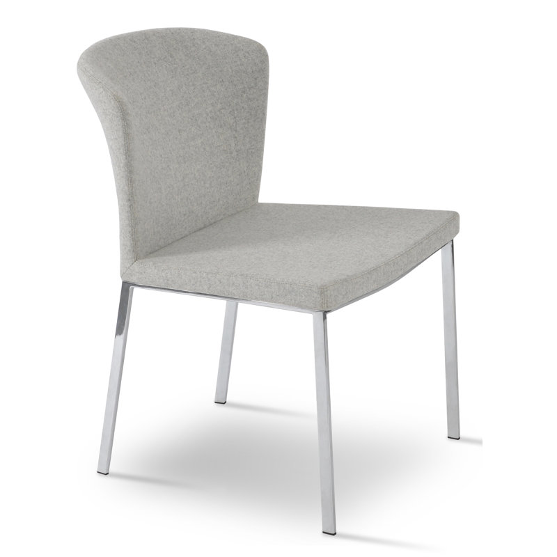 Chaise d'appoint en laine de 19 po de large Capri, Laine argentée
