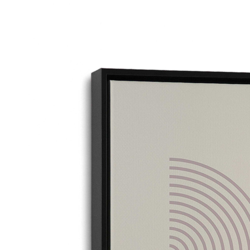 «Warm Taupe Bauhaus Composition I», reproduction sur toile avec cadre, H 18,75 po x l 12,75 po, Noir satiné