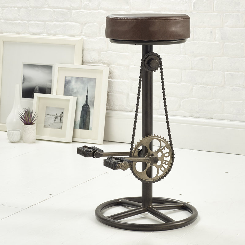 Singh Upholstered Counter Stool with Metal Frame