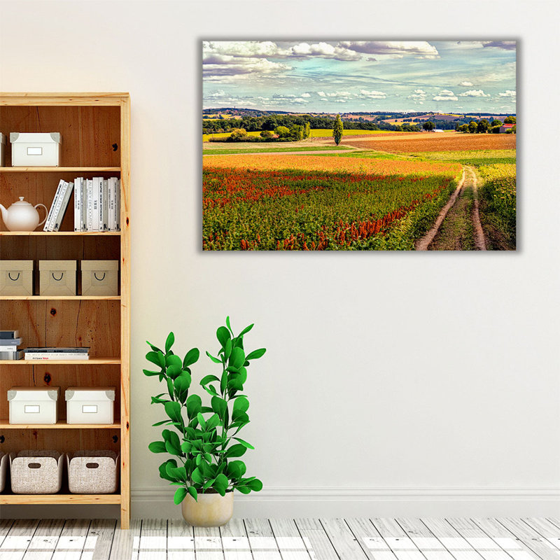 Back Road From Francescas - reproduction d'art sur toile, H 24 po x l 36 po