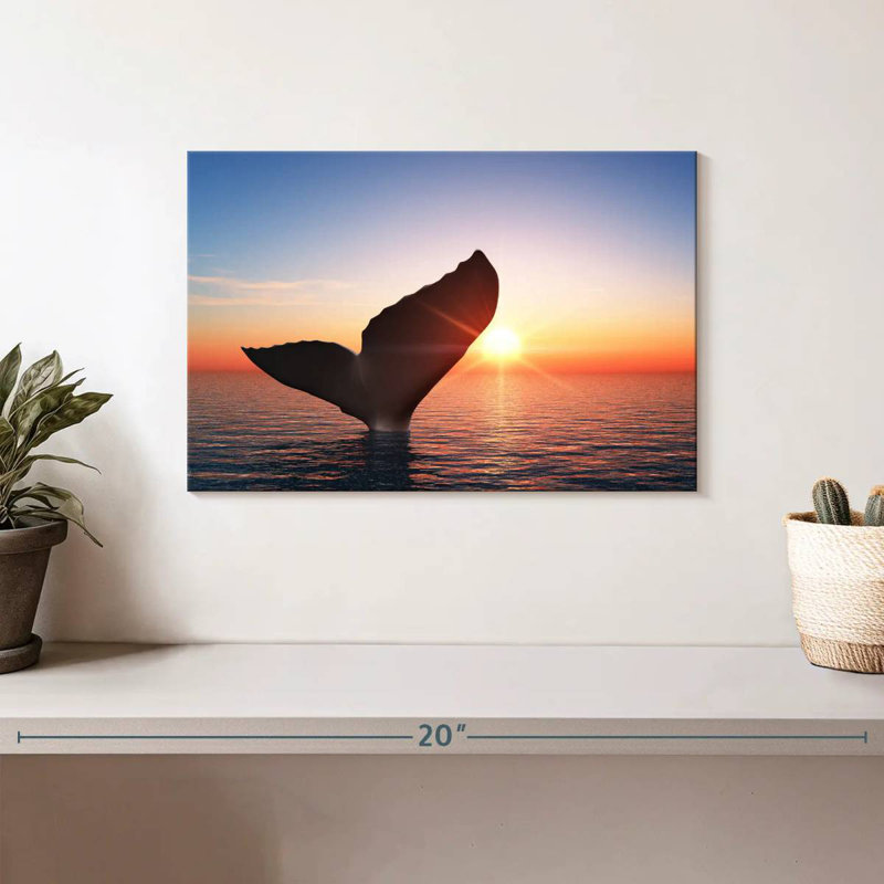 Brampt Whale Tail At Sunset, 8'' H x 12'' W
