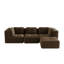 Canapé modulaire avec repose-pieds Corduroy-1688188172-1688188175