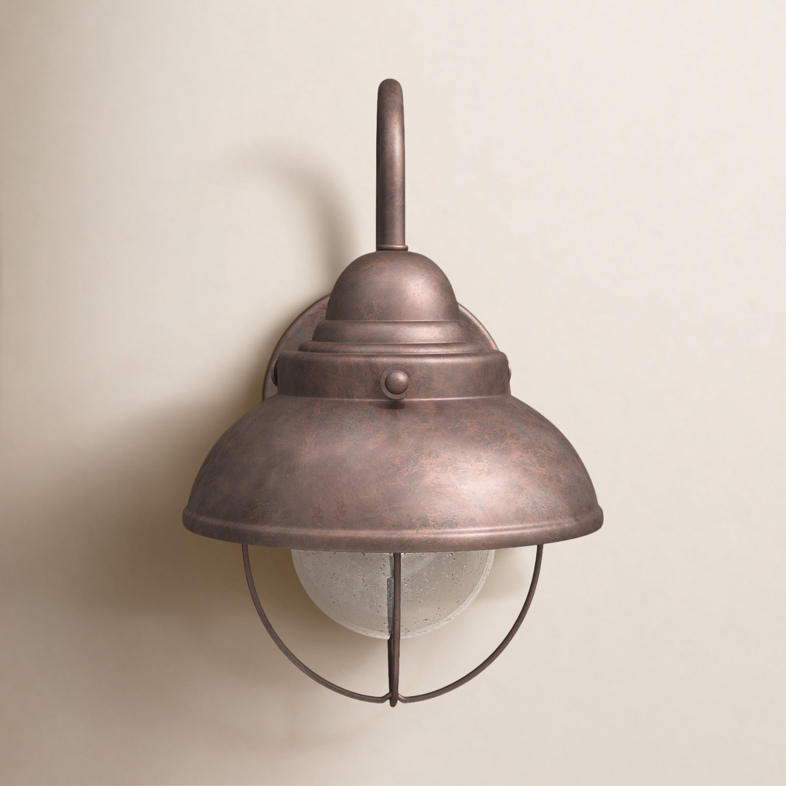 Audrey Single Light Bell Outdoor Wall Light, Weathered Copper