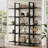 Industrial 5-Tier Bookcase, Metal Frame Open Shelf With X-Back Design, 71" Tall Storage Shelves For Living Room, Home Office-773402214