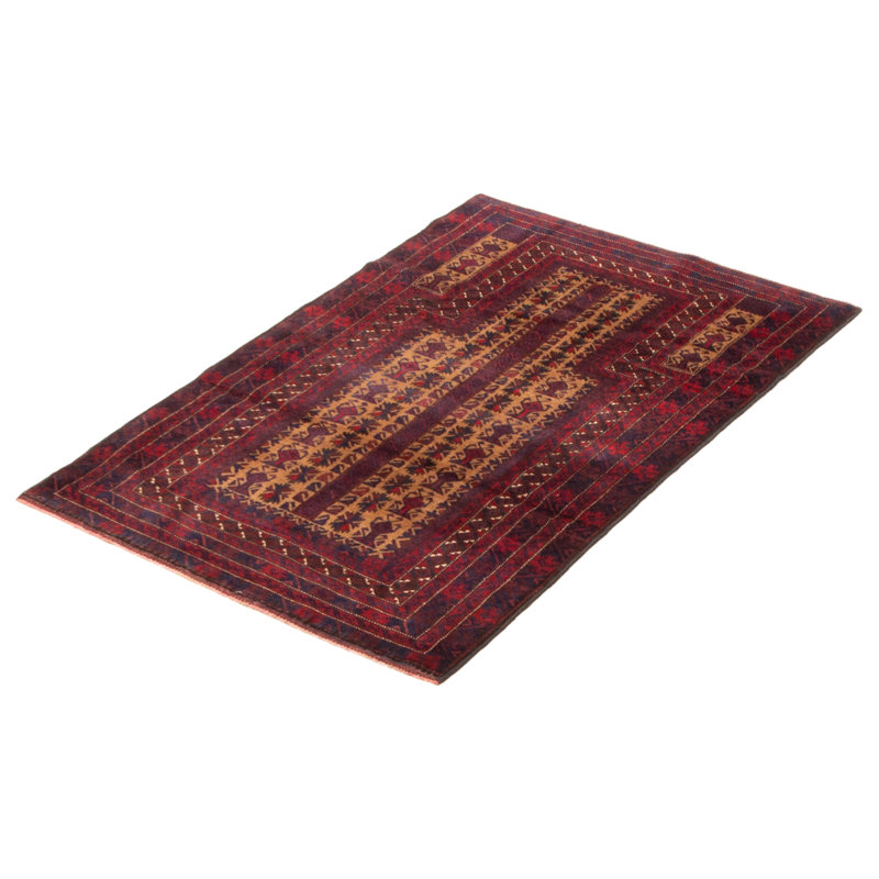 Tapis brun Teimani 2 pi 11 po x 4 pi 8 po