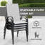 5-Piece Outdoor Dining Set, Textilene Stackable Chairs and Umbrella Hole