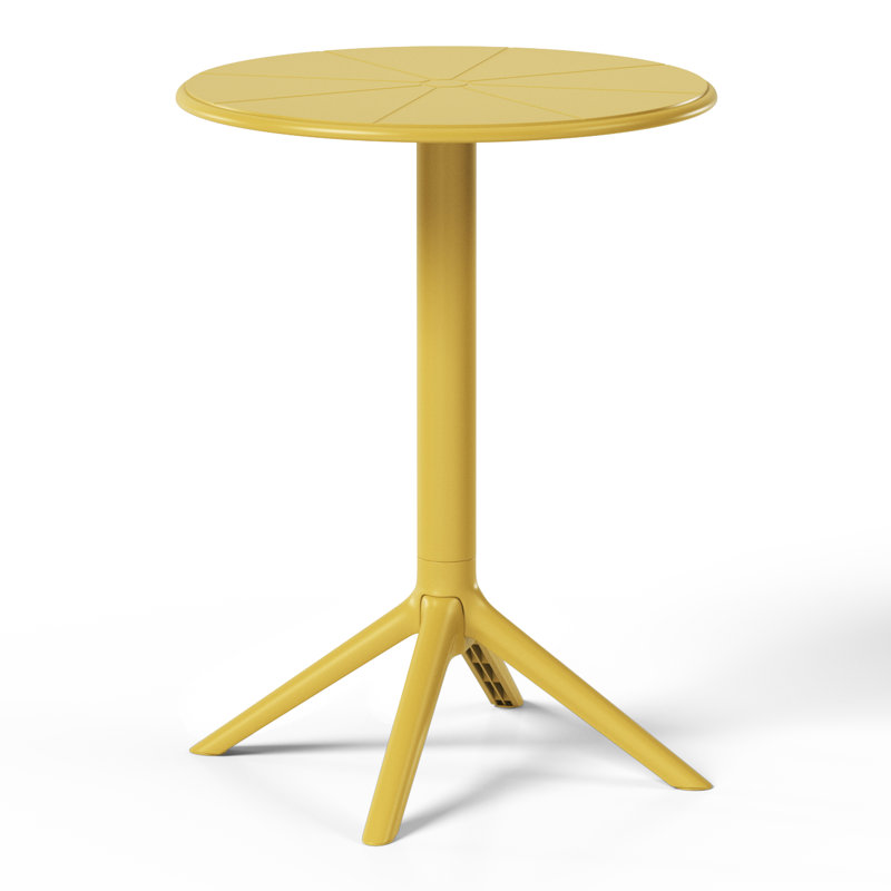 Outdoor Round Dining Table, Yellow