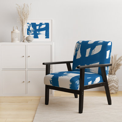 Crossing Paths I - Upholstered Modern Accent Arm Chair