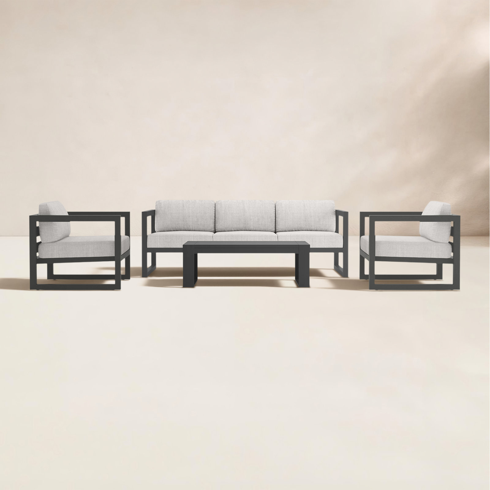 Avion 5 - Person Patio Seating Group, Cast Silver Sunbrella®