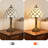 13.4-Inch H  Antique Brass Yellow Beaded Tiffany-Style Table Lamp, Bedside Night Lamp