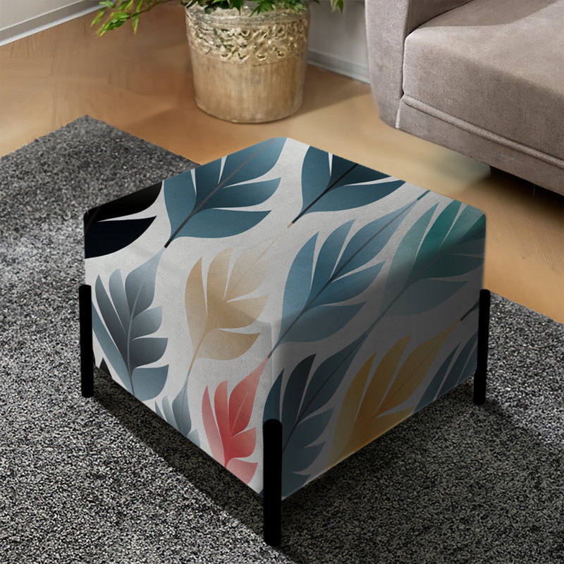 Botanical Scandinavian Shapes - Repose-pieds carré géométrique