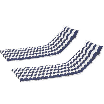Ensemble de 2 coussins de chaise d'extérieur 72,83 po x 23,62 po