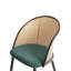 Annah 43cm H Polyester Upholstered Full Back Side Chair in Green