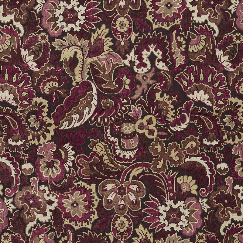 Velours Cotton Blend Fabric, Aubergine