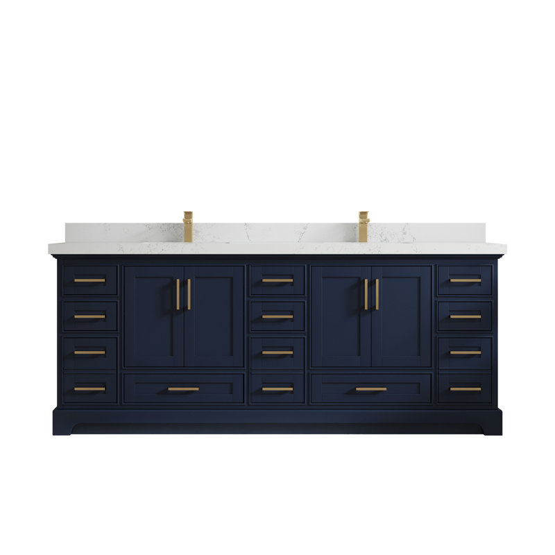 Ensemble de meuble-lavabo à double cuve 84 po Fenway, Empira blanc