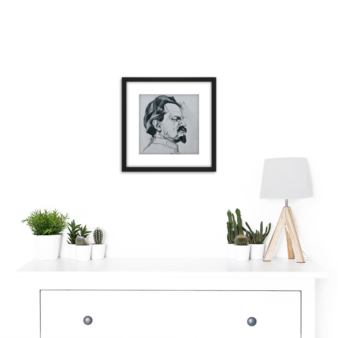 Annenkov Portrait Bolshevik Leon Trotsky USSR - Single Picture Frame Painting