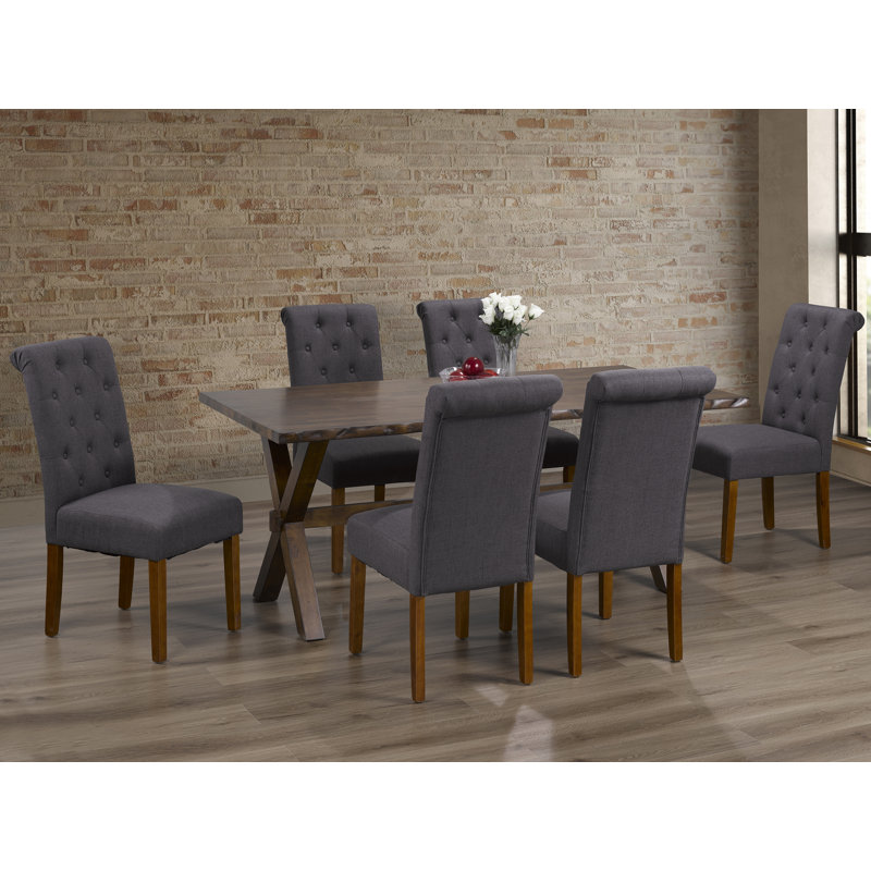 Chaise rembourrée Illeigh, Gris anthracite