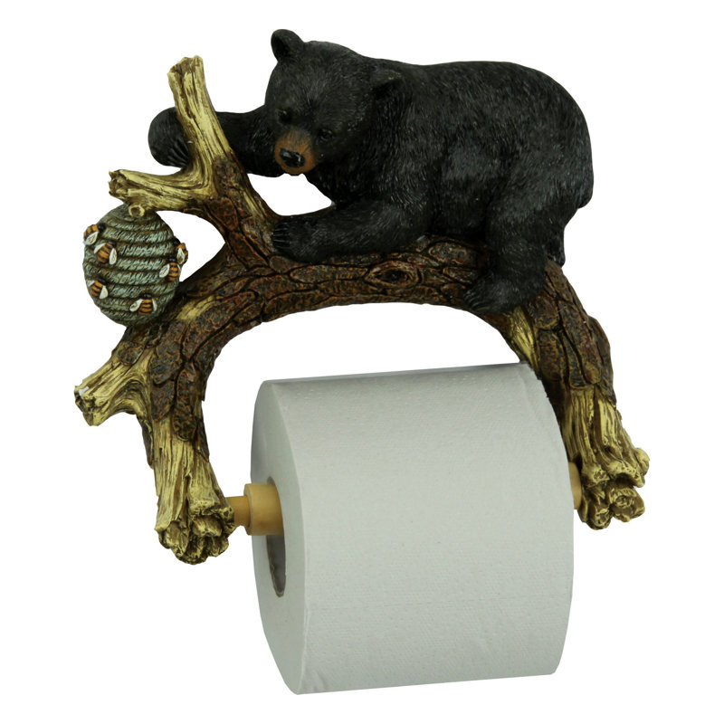 Porte-papier hygiénique à fixation murale bear on tree