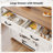 Kitchen Island With Cabinet And Drawer, Wood Rolling Kitchen Island Cart With Barn Doors,White