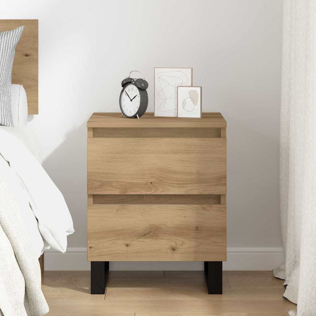 Bedside Cabinet Artisan Oak 40 X 35 X 50 Cm Engineered Wood