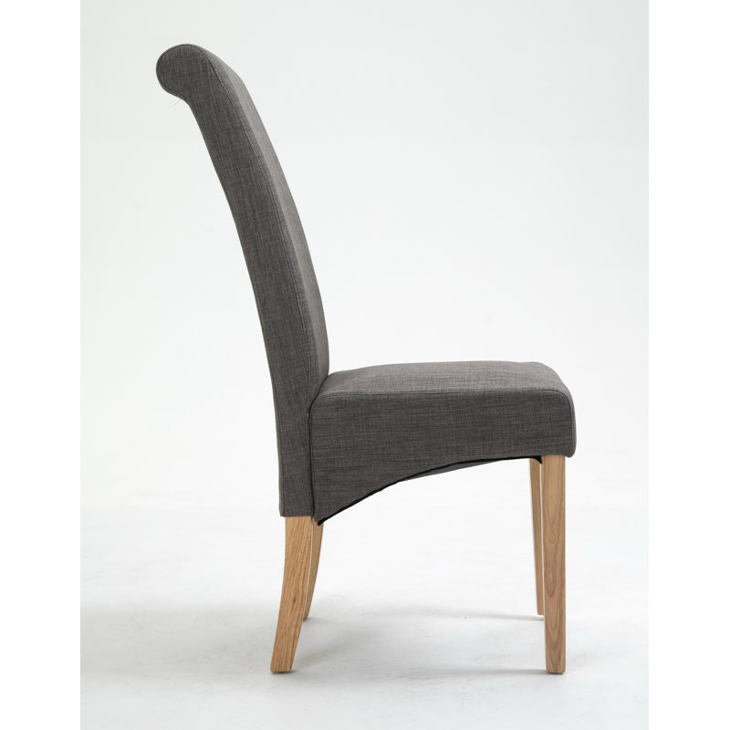 Gagny 48cm H Linen Upholstered Side Chair, Soft Grey