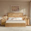 Lit cannelé moderne en bois massif H 60 po Graciana-799705258-799705263