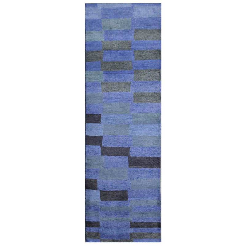 Silk Geometric Area Rug, Runner 2'6" x 6'