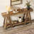 70.9-Inch Extra Long Farmhouse 2-Tier Brown Wood Sofa Table Behind Couch Console Table Narrow Entryway Accent Table for Living Room, Hallway, Entrance, Foyer