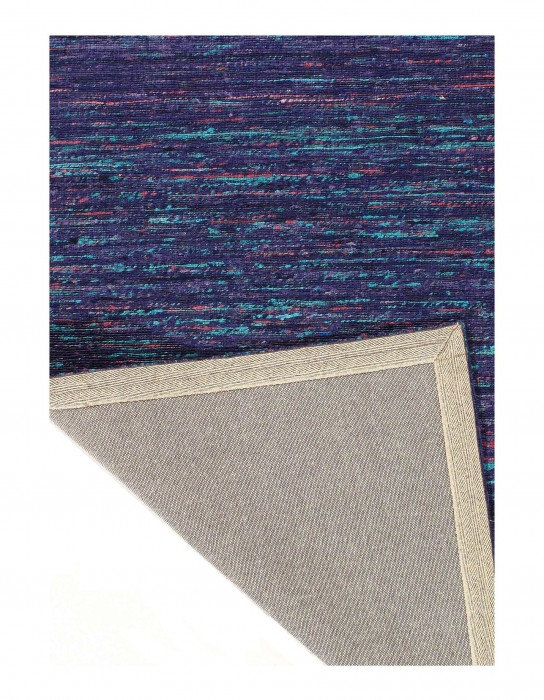 Charmia Hand Tufted Silk Area Rug in Blue