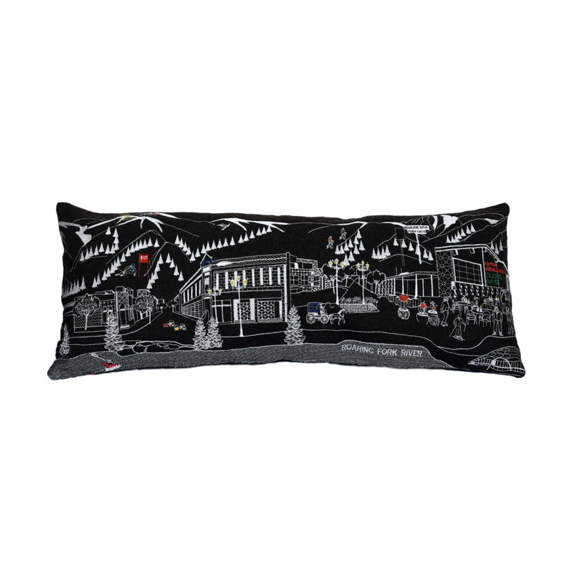 Coussin lombaire 35 "Aspen Daylight Skyline, Noir