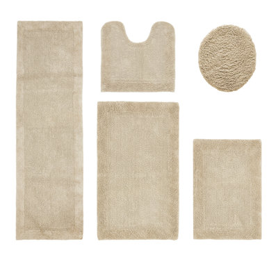 Ensemble de tapis de bain réversible 5 pièces Makayln