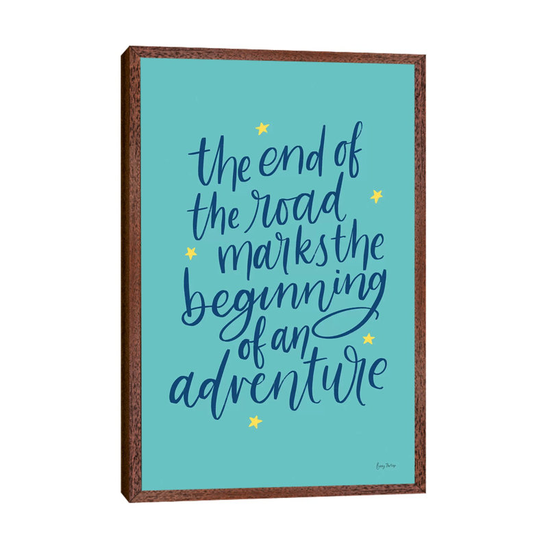 Graduation III Aqua by Becky Thorns - Print on Canvas, Classic Brown Wood Framed, 152.4cm H x 101.6cm W x 3.81cm D