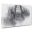 Escalator Heading Up In Abstract - Wrapped Canvas Print-55313206