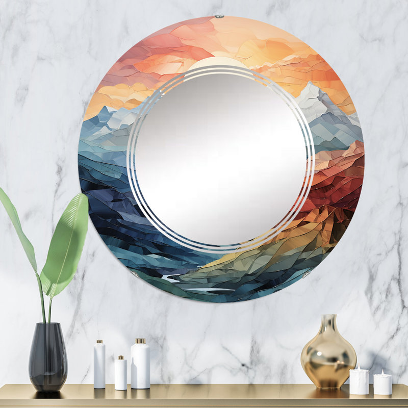 Cebalrai - Miroir mural rond, 32 po x 32 po