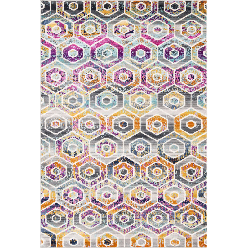 Geometric Indoor Rug, Rectangle 5'1" x 7'10"