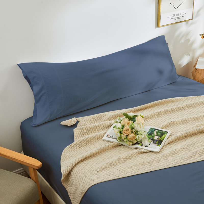 Ultra Soft Twill Microfiber Fabric Pillowcases Set, Navy
