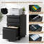 37 cm W 3 -Drawer Wheels / Casters included Mobile Steel Filing Cabinet-111066107