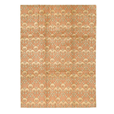 Hand Knotted Area Rug in Terracota