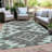 Machine Washable Indoor/Outdoor Xhevrie Mint Rug-359718917