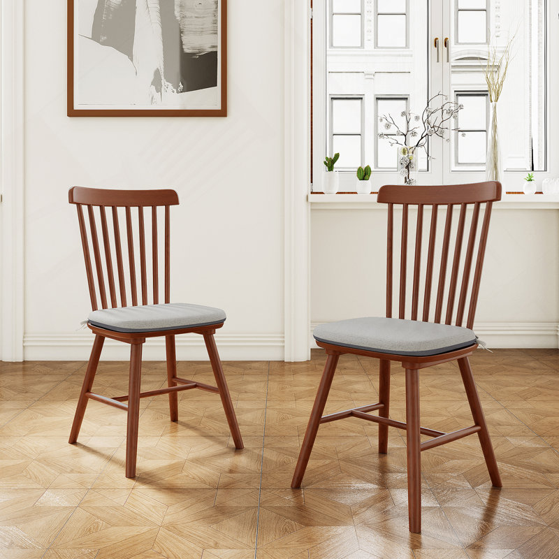 Ensemble de 2 chaises de cuisine Farmhouse, Noyer