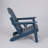 HDPE Folding Adirondack Chair With Dual Cup Holder - Composite Adirondack Chair With Wood Texture- ,Navy Blue-1969504386