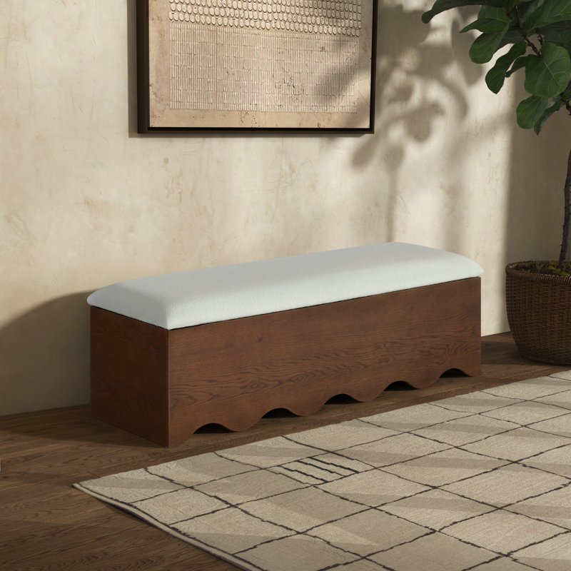Charli Roseandrea Storage Bench, Walnut