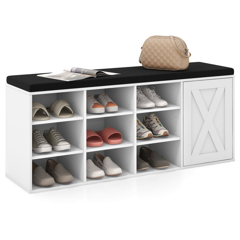 Storage Bench, White/Black
