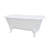 Kingston Brass Aqua Eden 67-Inch Cast Iron Rectangular Double Ended Clawfoot Tub (7-Inch Faucet Drillings)