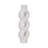 Ceramic Textured Stacked Circles Vase, White, Novelty-1054733683