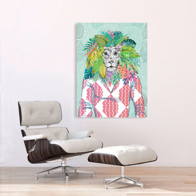 King Of The Jungle by Matt Spencer - Wrapped Canvas Print