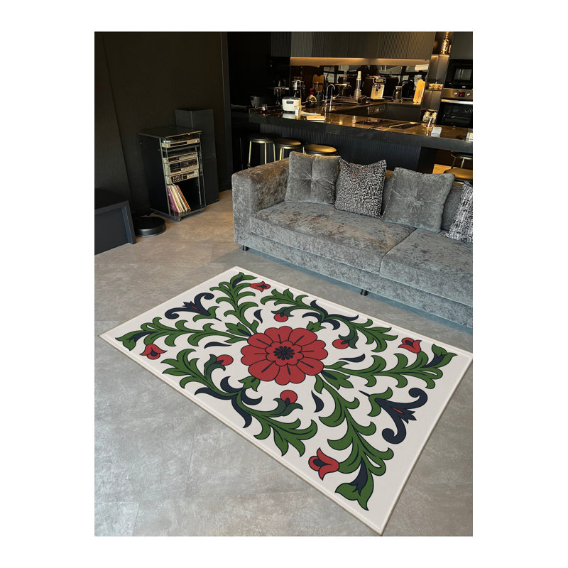 Tapis tissé crème Mosso, 3 pi 3 po x 4 pi 11 po