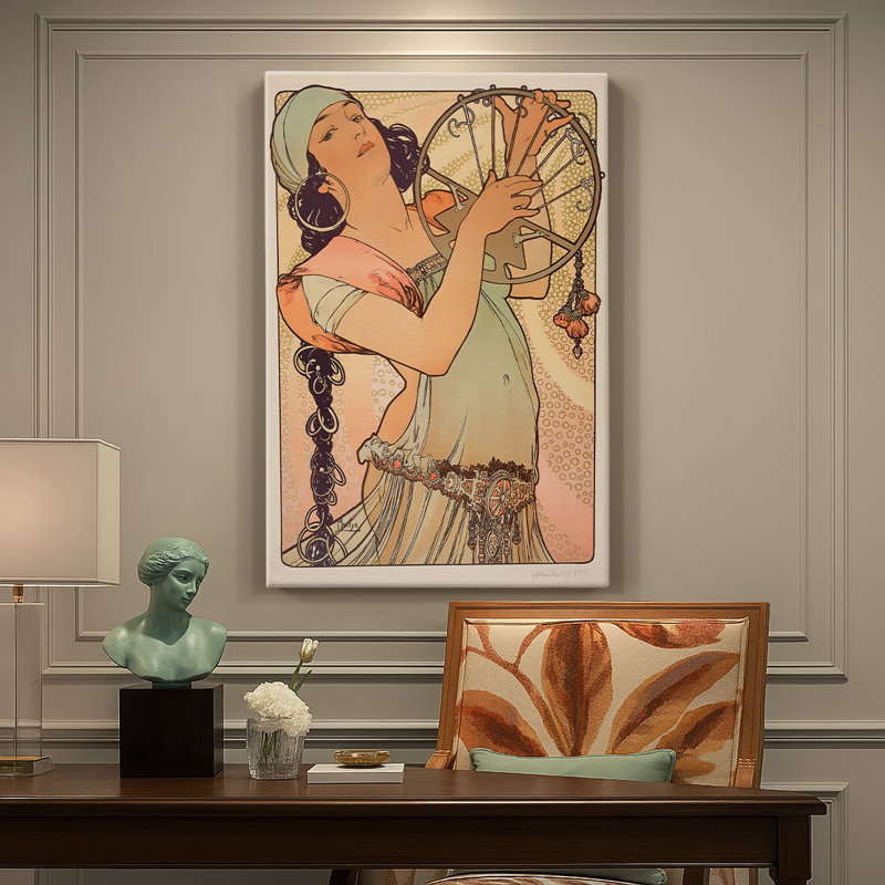 Salomé - Toile tendue avec châssis par Alphonse Mucha, 24 po x 36 po