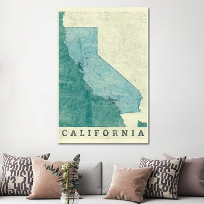 California Map by Hubert Roguski - Wrapped Canvas Print